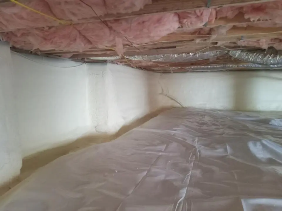 Crawl space encapsulation with closed-cell spray foam for Attic Insulation in O'Hara
